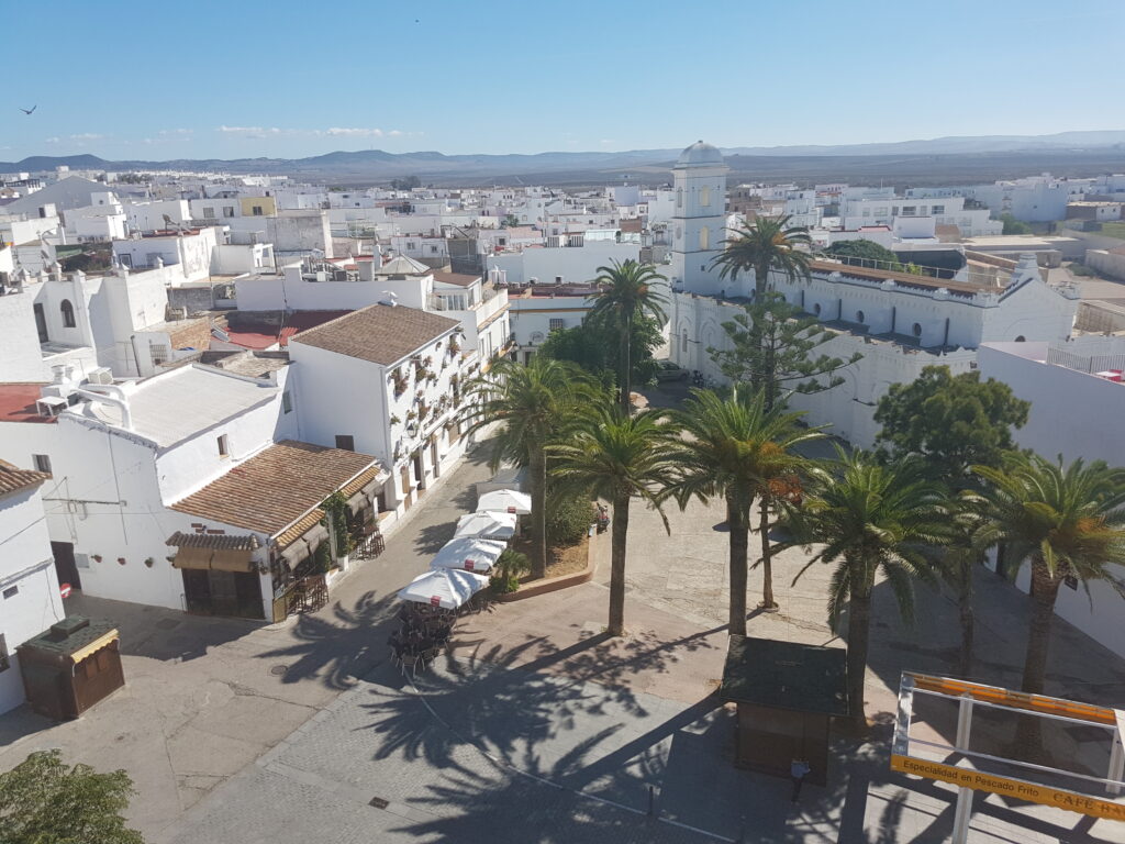 Old town of Conil from the Guzman Tower, a historical monument near our apartments